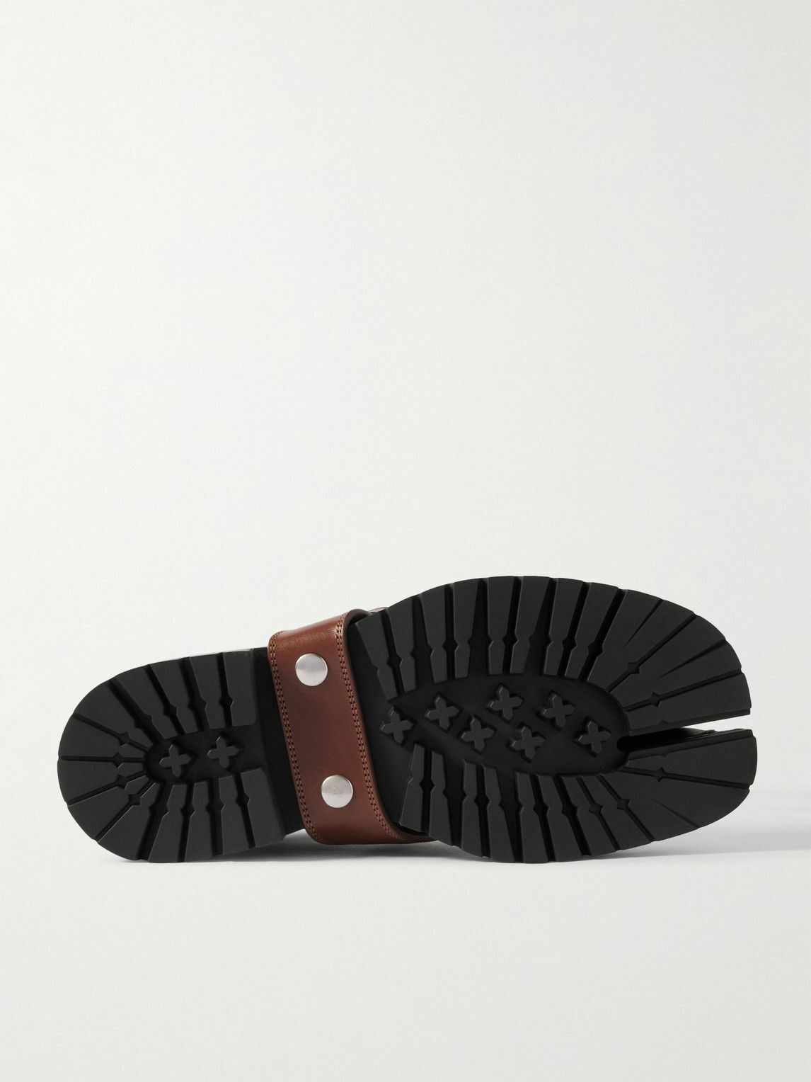 Maison Margiela - Tabi County Strap-Detailed Patent-Leather Boots - Black
