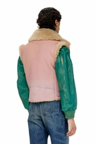 Diesel Shearling leather vest - Leather jackets Mens in Pink