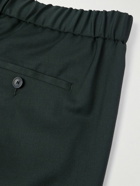Mr P. - Slim-Fit Wool -Twill Drawstring Suit Trousers - Green