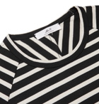 Mr P. - Striped Cotton-Jersey T-Shirt - Black