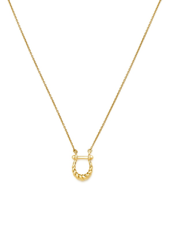 Photo: Missoma Lunar New Year Horseshoe 18k Gold Vermeil Necklace - One Size