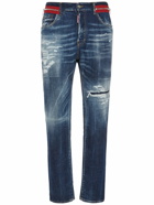 DSQUARED2 - 642 Fit Zipped Cotton Denim Jeans