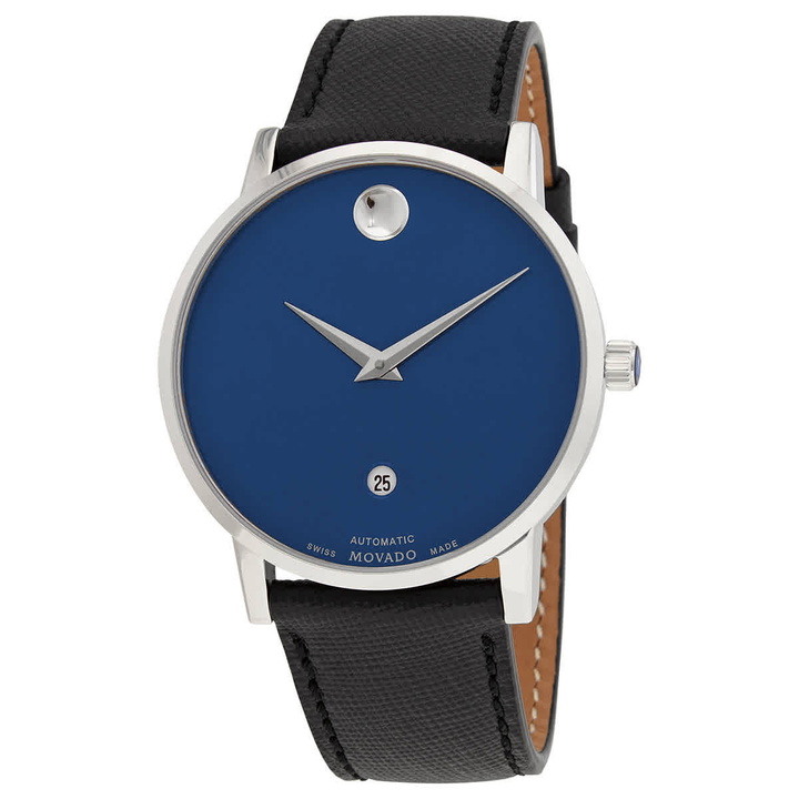 Photo: Movado Museum Classic Automatic Blue Dial Mens Watch 0607565