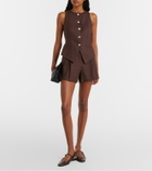 Veronica Beard Haina linen-blend twill shorts