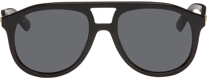 Photo: Gucci Black Aviator Sunglasses