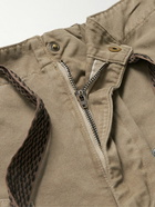 KAPITAL - Katsuragi Straight-Leg Cotton-Twill Drawstring Cargo Trousers - Neutrals