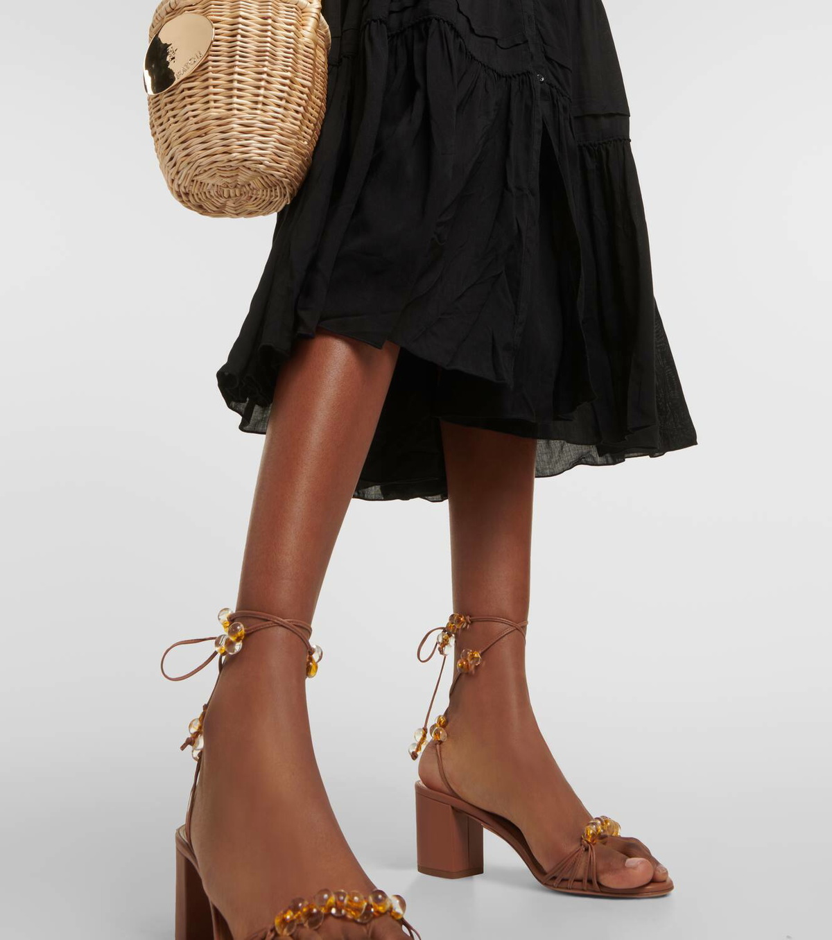 maxine picnic midi dress Maxine Gingham Midi Dress in Black/White