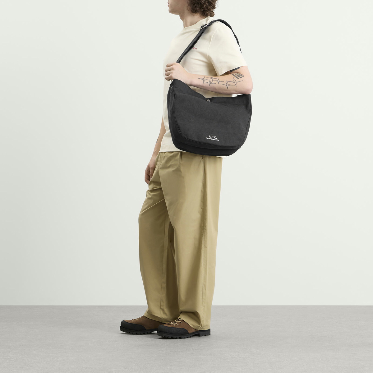 A.P.C. Men's Journal Bag - in Black 
