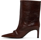 Coperni Brown Ankle Heeled Belt Boots