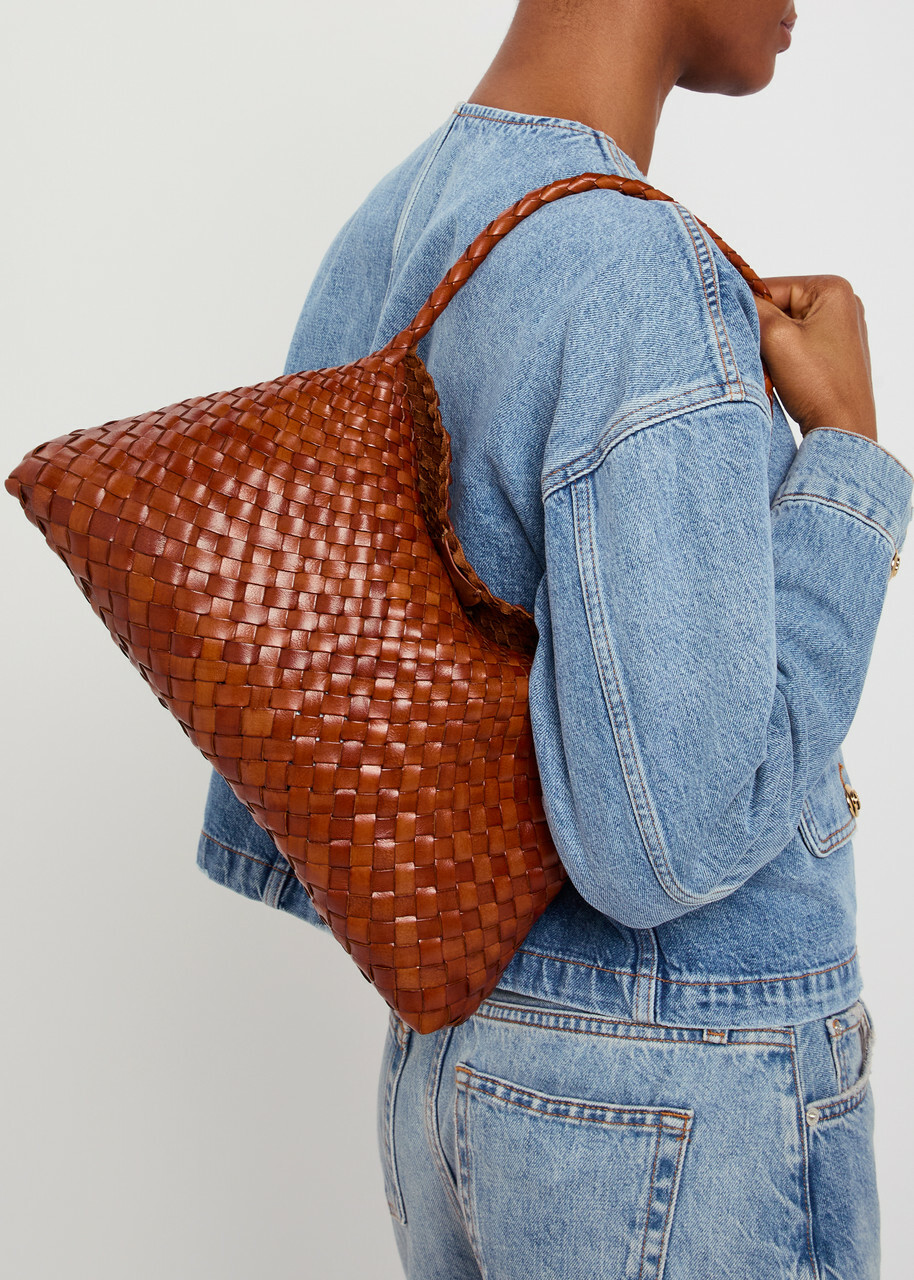 Dragon Diffusion Santa Maria Woven Leather Shoulder bag - Tan - One Size