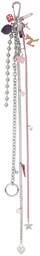 Marland Backus Silver & Pink Chain Keychain