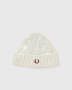 Fred Perry LAMBSWOOL CABLE BEANIE Beige Mens Beany