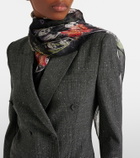McQueen Skull silk chiffon scarf