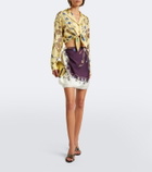 Versace Medusa Small metallic leather clutch