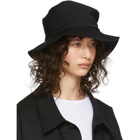 Ys Black Wool Gabardine Belt Hat