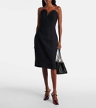 Bottega Veneta Strapless wool midi dress