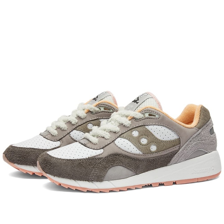 Photo: Saucony Men's x Maybe Tomorrow Shadow 6000 Sneakers in Grey/White