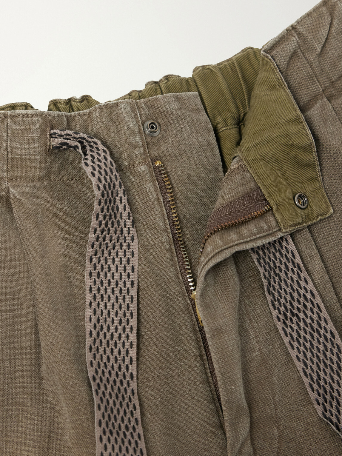 KAPITAL - Easy Straight-Leg Cotton-Canvas Shorts - Green