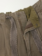 KAPITAL - Easy Straight-Leg Cotton-Canvas Shorts - Green