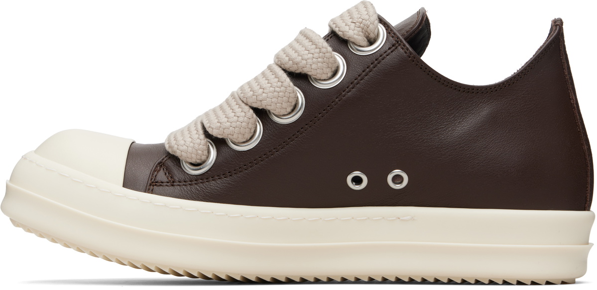 Rick Owens Brown Temple Jumbolace Low Sneakers