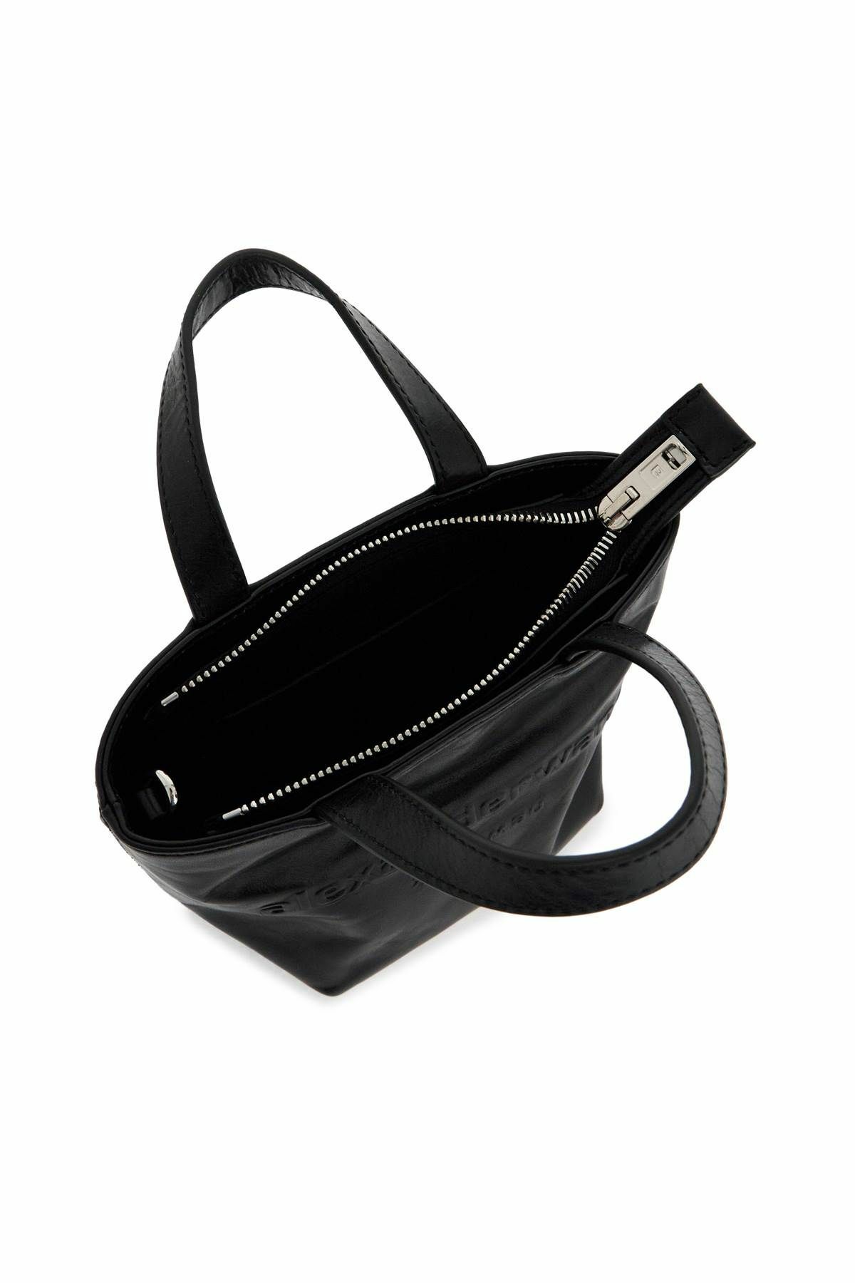 ALEXANDER WANG mini leather tote bag with punch detailing Black