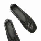 ALOHAS Women's Rosalind Brown Leather Ballet Pumps in Black