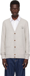 Maison Kitsuné Gray Bold Fox Head Cardigan