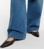 The Row Leather ballet flats