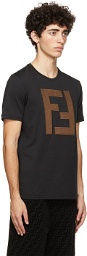 Fendi Black 'FF' Patch T-Shirt