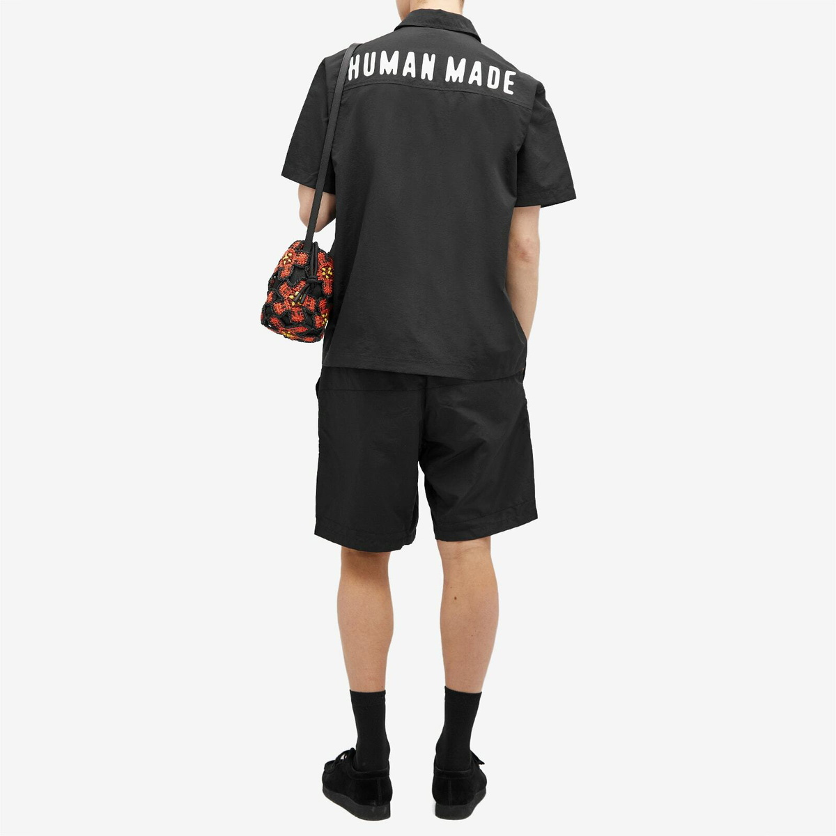 Human Made Men's Nylon Short Sleeve Shirt in Black Human Made