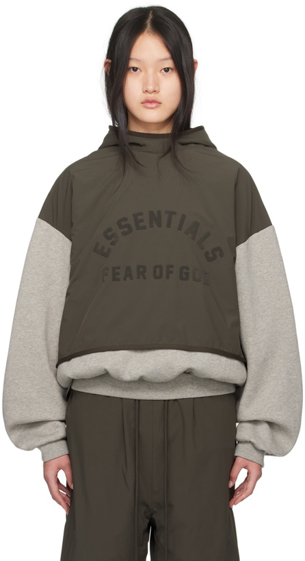 Photo: Fear of God ESSENTIALS Gray Bonded Hoodie