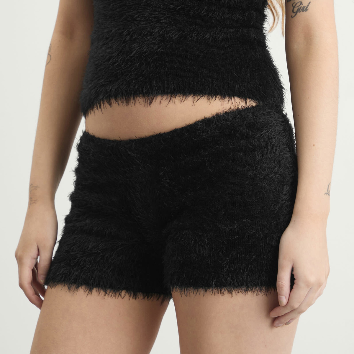 Peachy Den Women's The Chloe Micro Shorts in Onyx