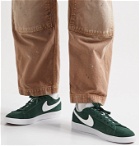 NIKE - Blazer Low Leather-Trimmed Suede Sneakers - Green