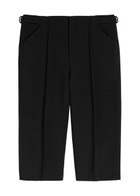 Chloe Slim-leg Wool Cropped Capri Trousers Black