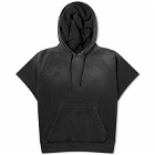Givenchy Men's Short Sleeve Raglan Hoodie in Black