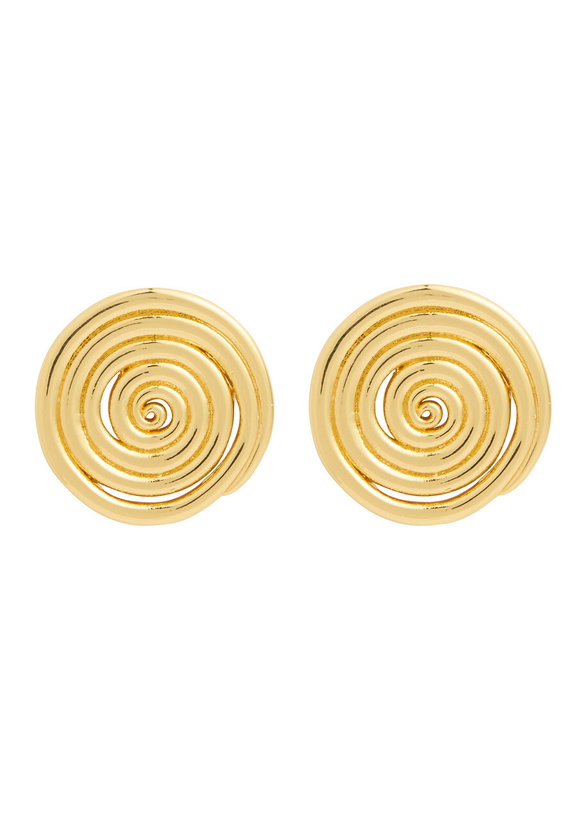 Photo: Anni LU Spiral 18kt Gold-plated Stud Earrings - One Size