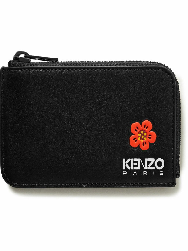 Photo: KENZO - Logo-Embossed Leather Zip-Around Cardholder