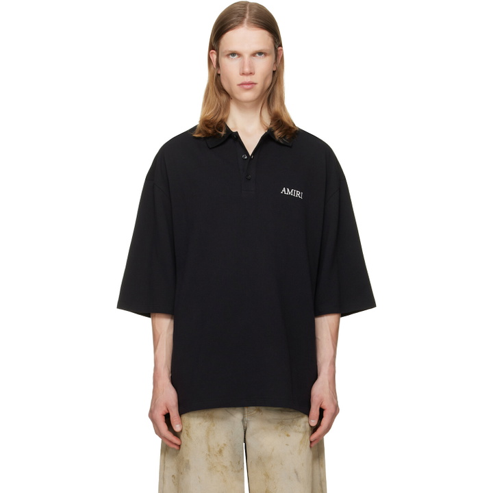 Photo: AMIRI Black 'AMIRI' Polo