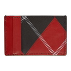 Alexander McQueen Red and Black Argyle Card Holder