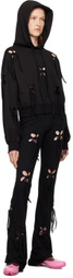 J.Kim Black Petal Hoodie