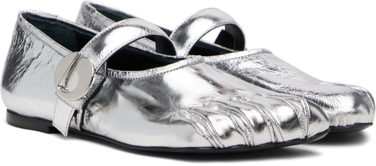 Coperni Silver Five-Toe Ballerina Belt Loafers