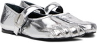 Coperni Silver Five-Toe Ballerina Belt Loafers