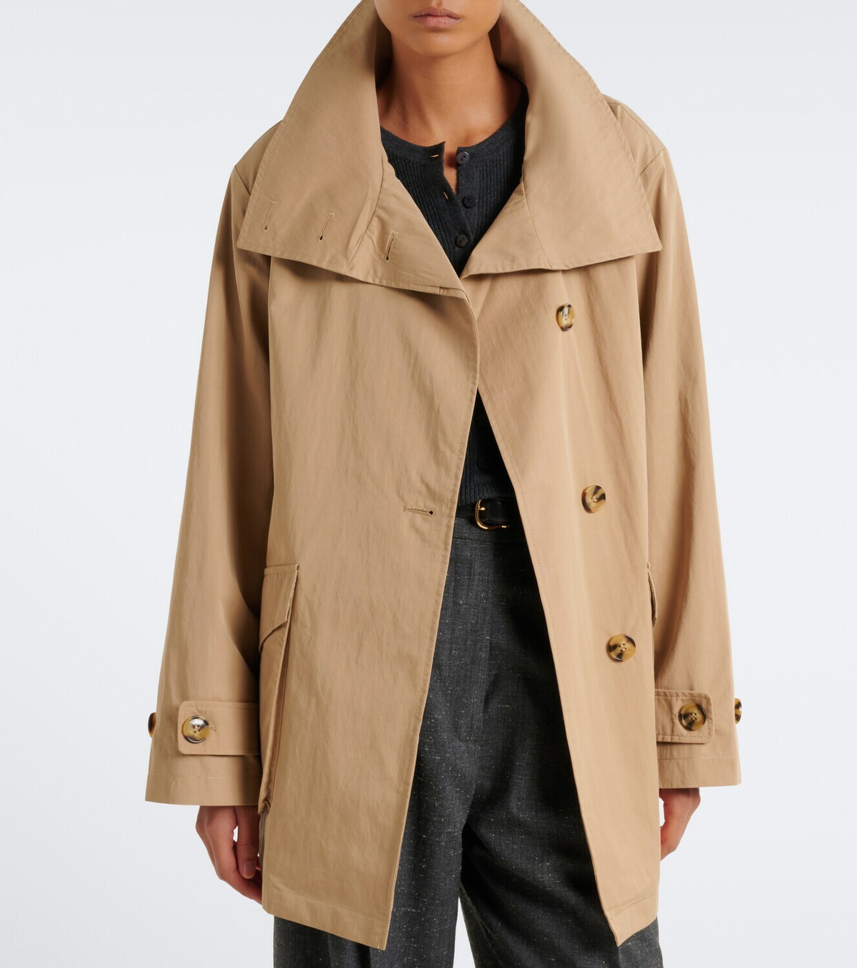 Varley Celina belted cotton-blend jacket