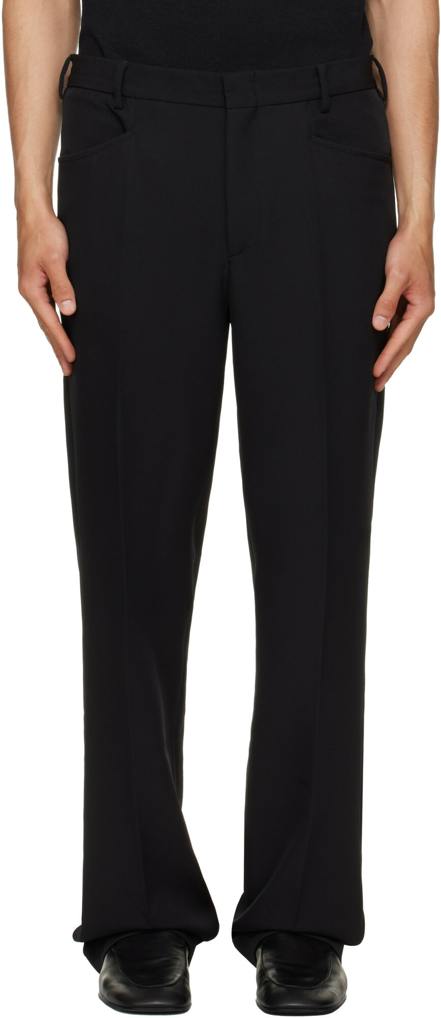 Second/Layer Black Saico Trousers Second/Layer