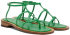 LOW CLASSIC Green Middle Strap Sandals