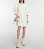 See By Chloe - Lace-trimmed cotton minidress