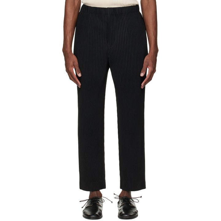 Photo: HOMME PLISSÉ ISSEY MIYAKE Black Monthly Colors March Trousers