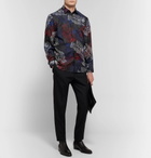 Berluti - Scritto-Print Mulberry Silk-Twill Shirt - Black