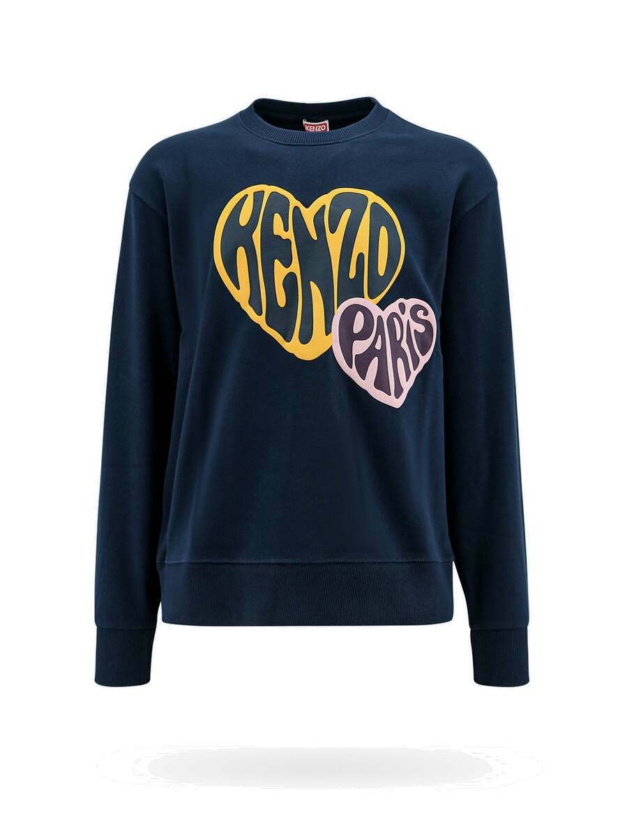 Kenzo Pink Paris Print Cotton Sweatshirt
