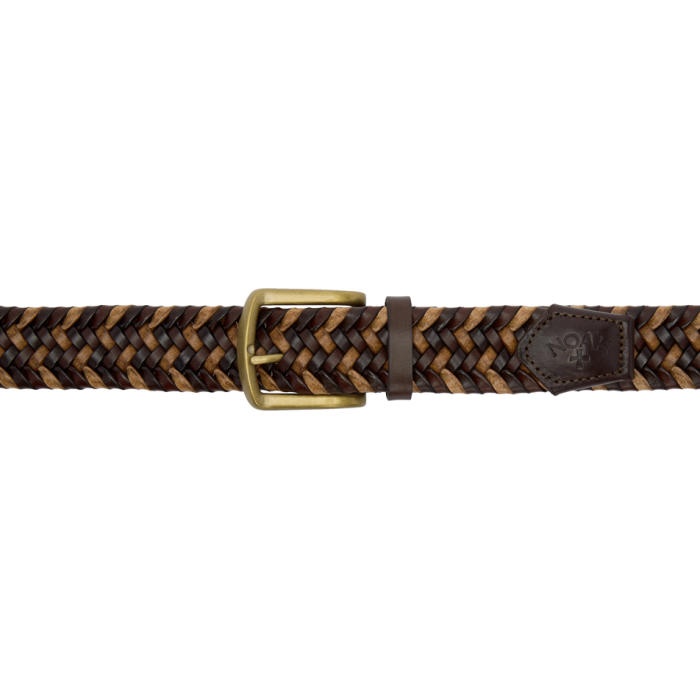Photo: Noah NYC Brown Braided Leather Belt 